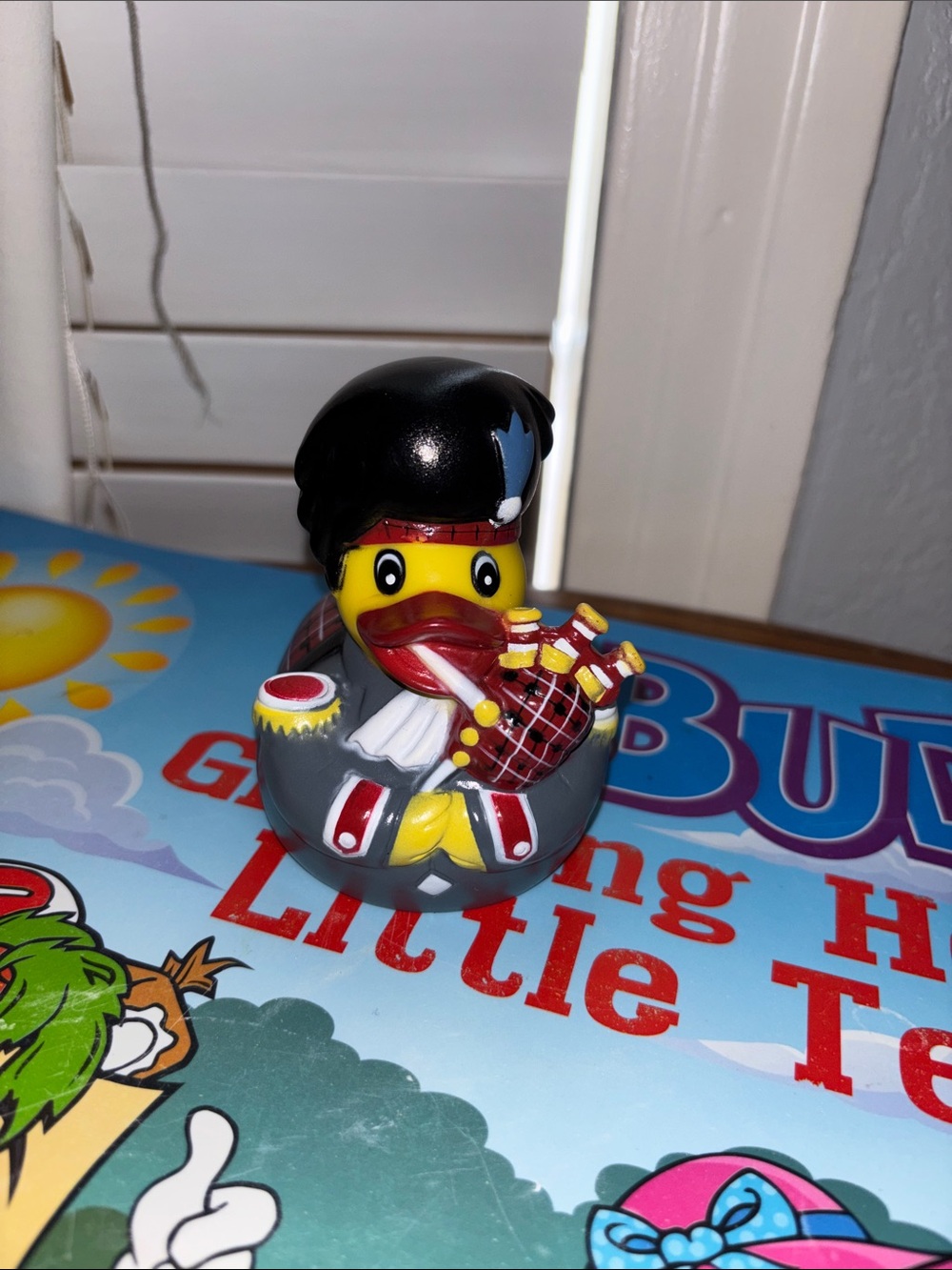 Scottish Piper Rubber Duck with Tartan Coat